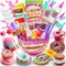 GirlZone DIY Slime Kit Egg & Clay for Cakes & Sweet Treats - Multicolor Boxed Set, Ages 7+ - Scented Food Slime Kit for Cake, Doughnut & Ice Cream Baking Play
